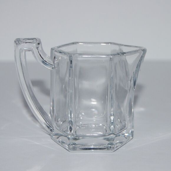 Krys-Tol Signed Pat. Feb. 5, 1907 Antique Pressed Glass Creamer 2.5" Tall - Picture 1 of 5